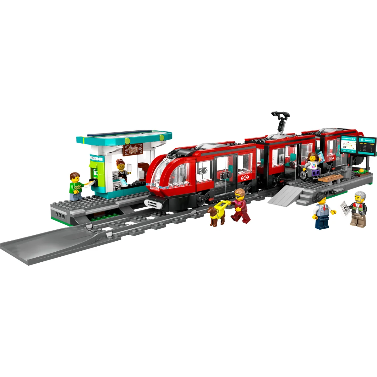 LEGO City Downtown Streetcar and Station Toy Set 60423 - Image 5