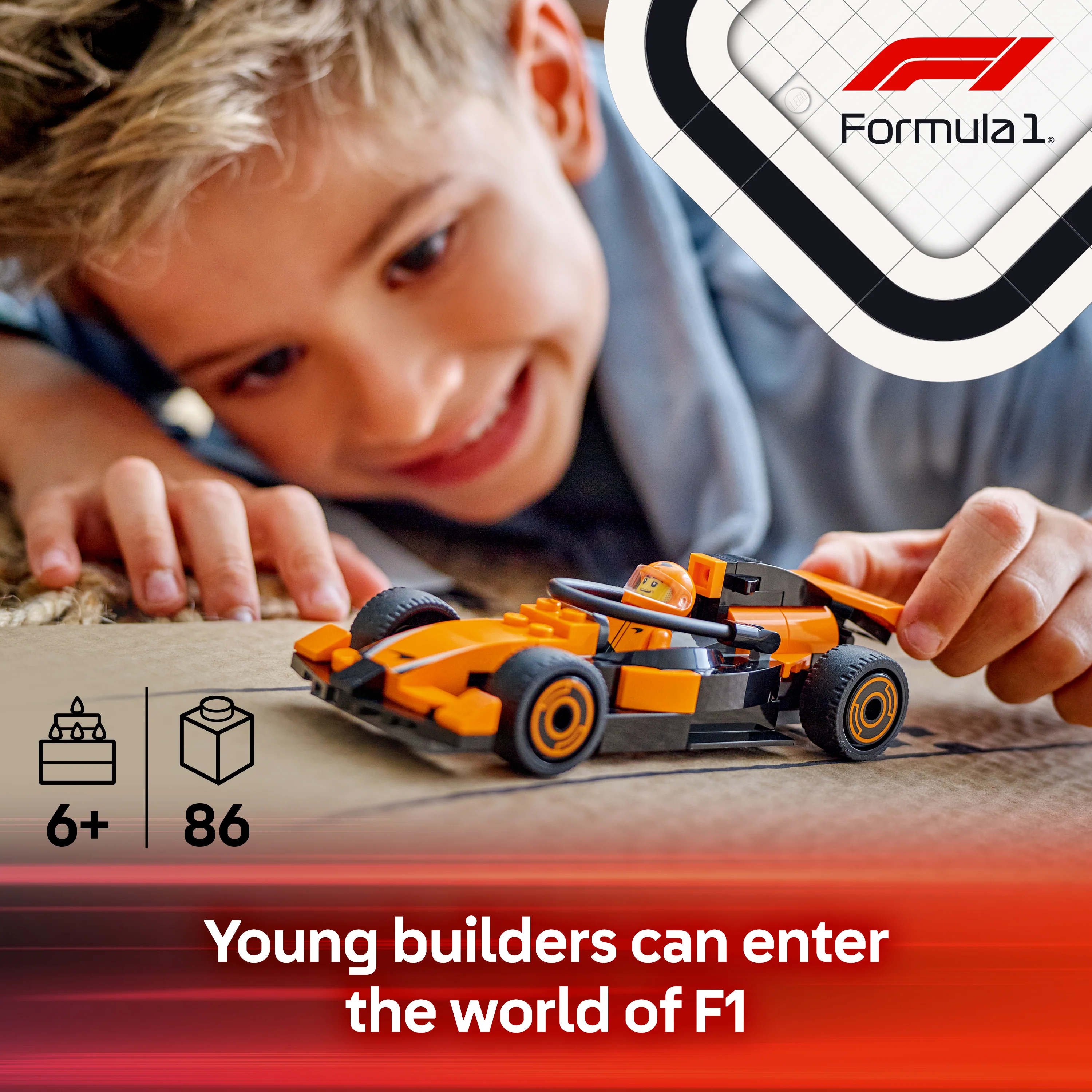 LEGO City F1 Driver with McLaren Race Car Building Toy 60442 - Image 3