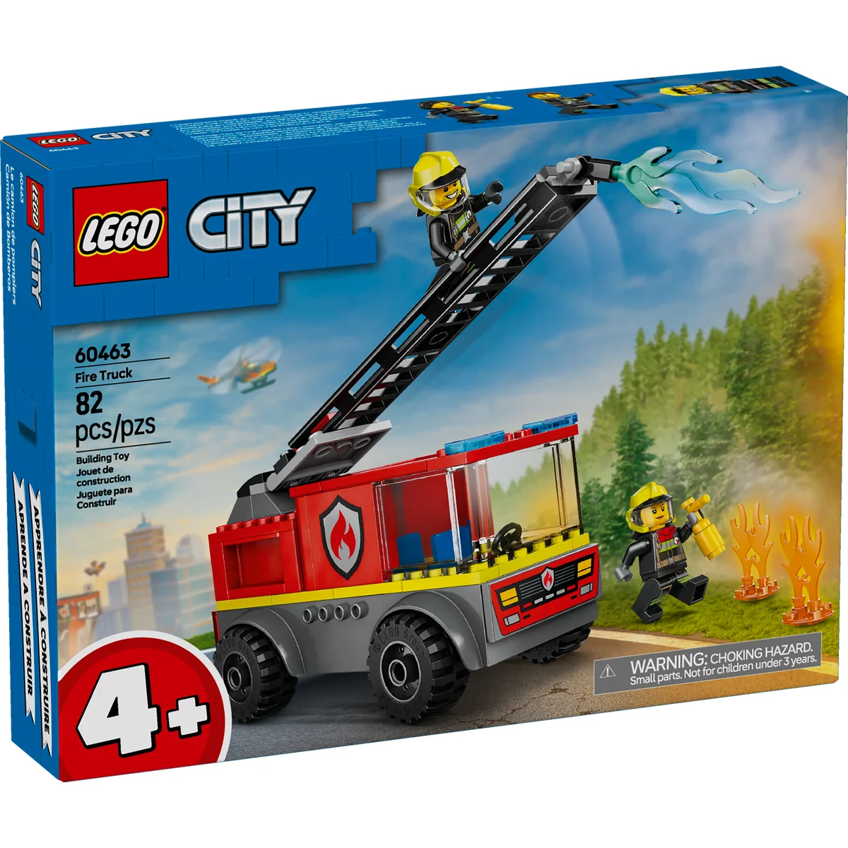 LEGO City Fire Ladder Truck, Firefighter Toy Vehicle Gift for Kids 60463 - Image 2