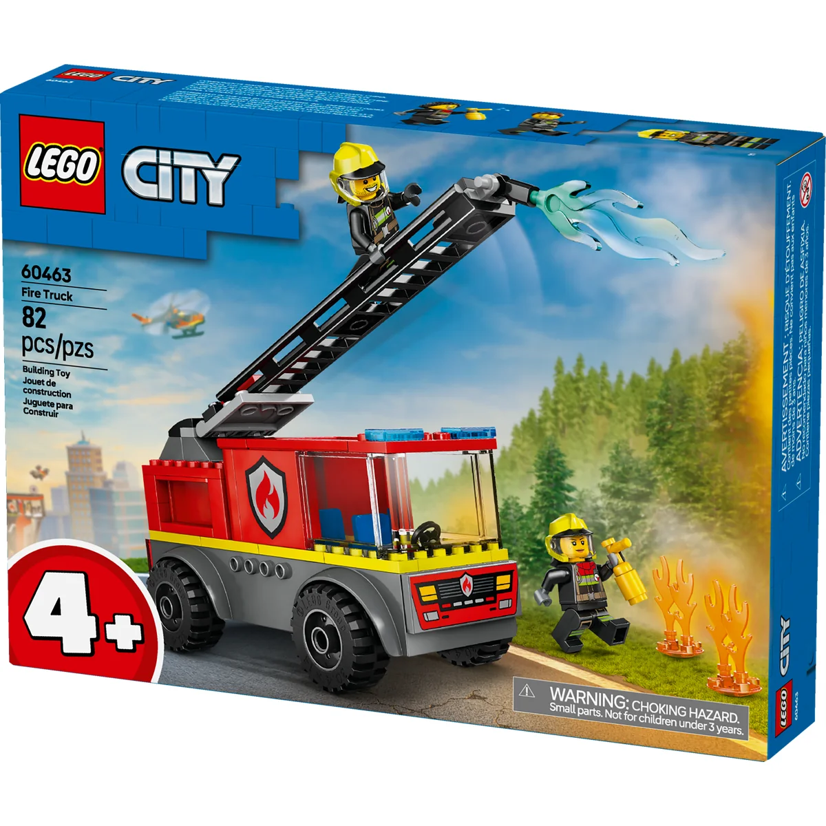 LEGO City Fire Ladder Truck, Firefighter Toy Vehicle Gift for Kids 60463 - Image 3