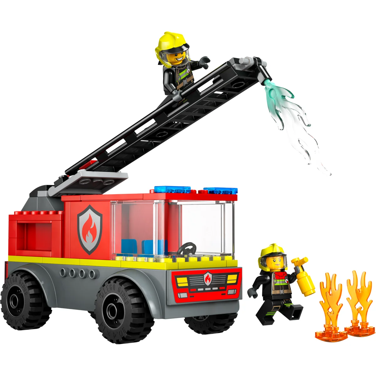 LEGO City Fire Ladder Truck, Firefighter Toy Vehicle Gift for Kids 60463 - Image 5