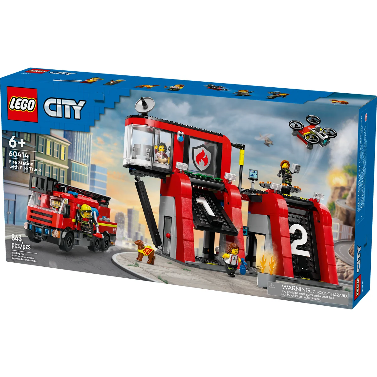 LEGO City Fire Station with Fire Truck Playset 60414 - Image 3