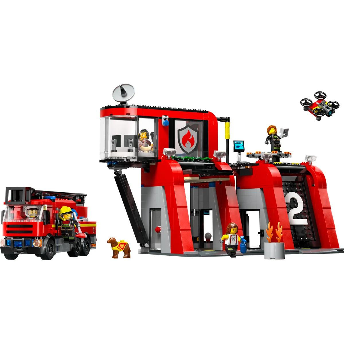 LEGO City Fire Station with Fire Truck Playset 60414 - Image 5