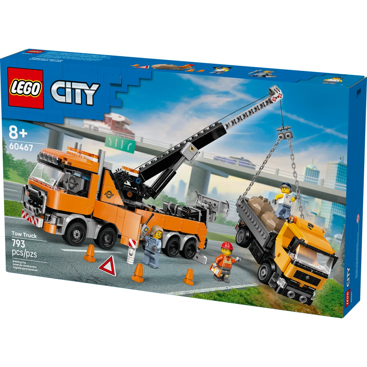 LEGO City Heavy-Duty Recovery Tow Truck with Crane Toy Construction Kit 60467 - Image 3