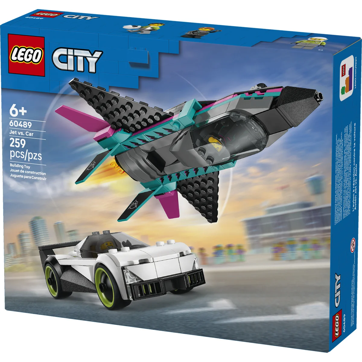 LEGO City Jet vs. Car - Toy Cars and Jet Toy Playset - 60489 - Image 3