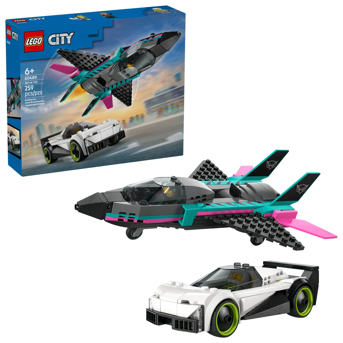 LEGO City Jet vs. Car - Toy Cars and Jet Toy Playset - 60489 - Image 4