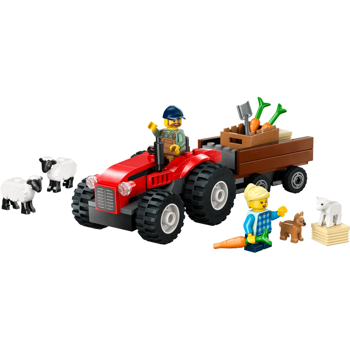 LEGO City Red Farm Tractor with Trailer & Sheep 60461 - Image 5