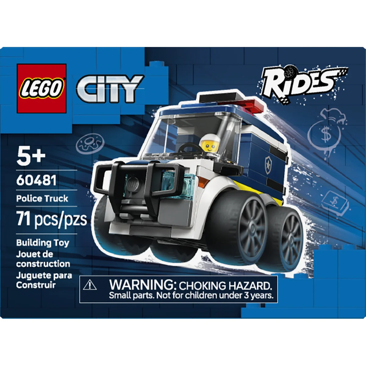 LEGO City Rides - Police Truck Toy Building Set 60481