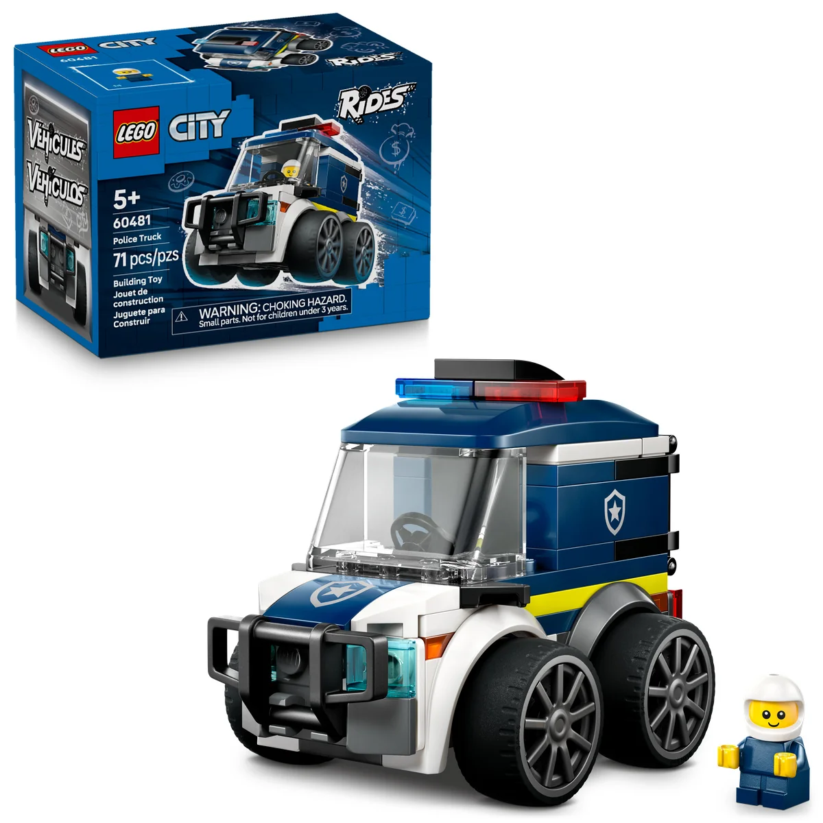 LEGO City Rides - Police Truck Toy Building Set 60481 - Image 4