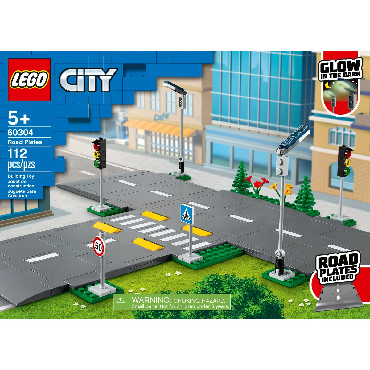 LEGO City Road Plates Building Kit (112 Pieces) 60304