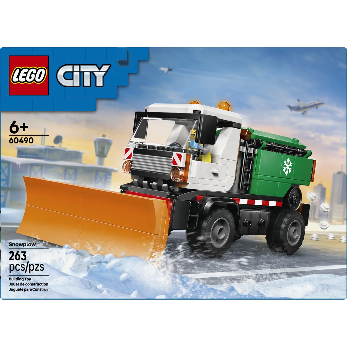 LEGO City Snowplow Truck Toy Vehicle with Minifigure 60490