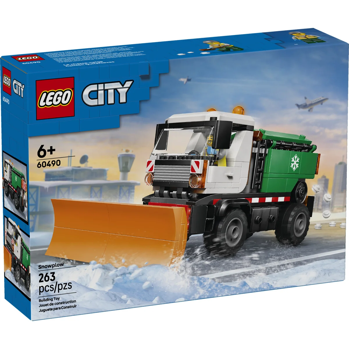 LEGO City Snowplow Truck Toy Vehicle with Minifigure 60490 - Image 2
