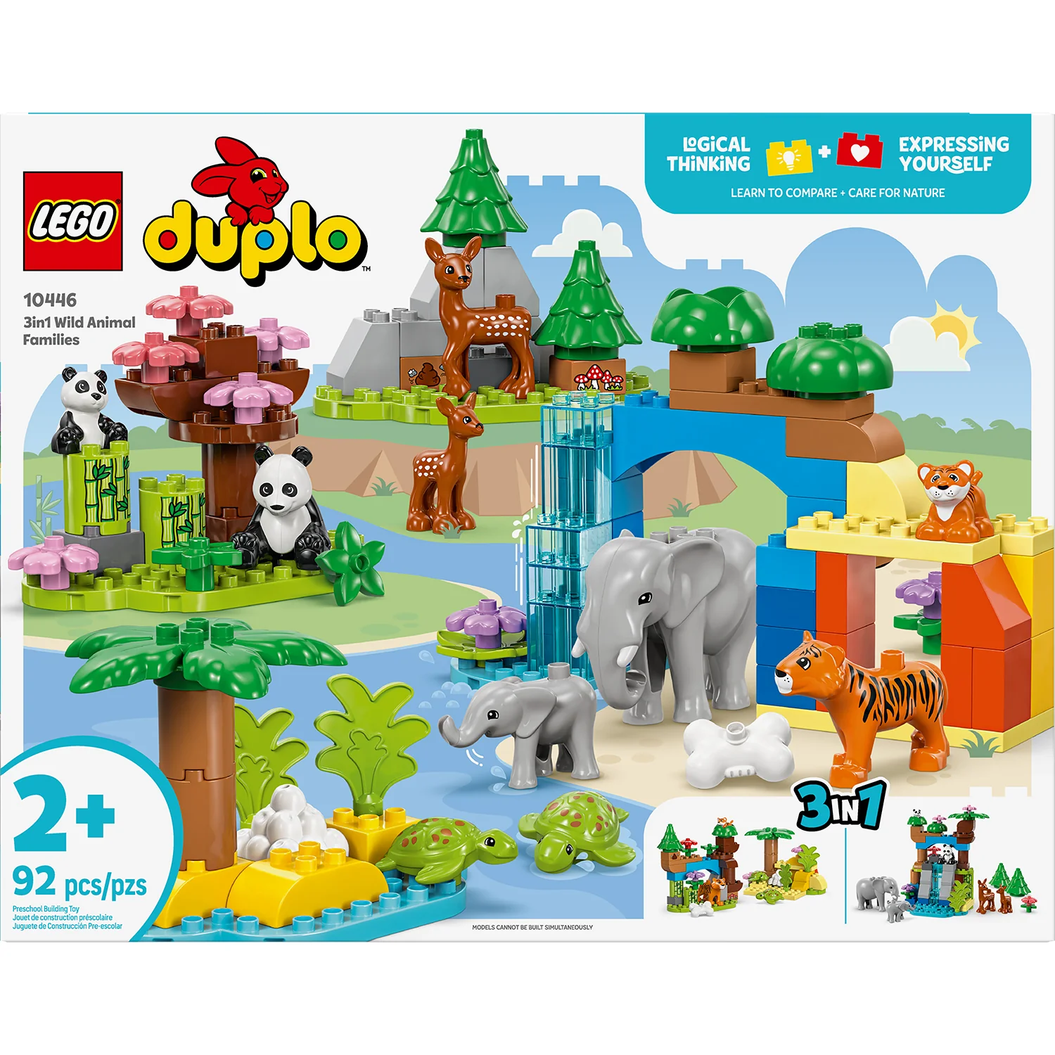 LEGO Duplo Town 3 in 1 Wild Animal Families Building Toy 10446