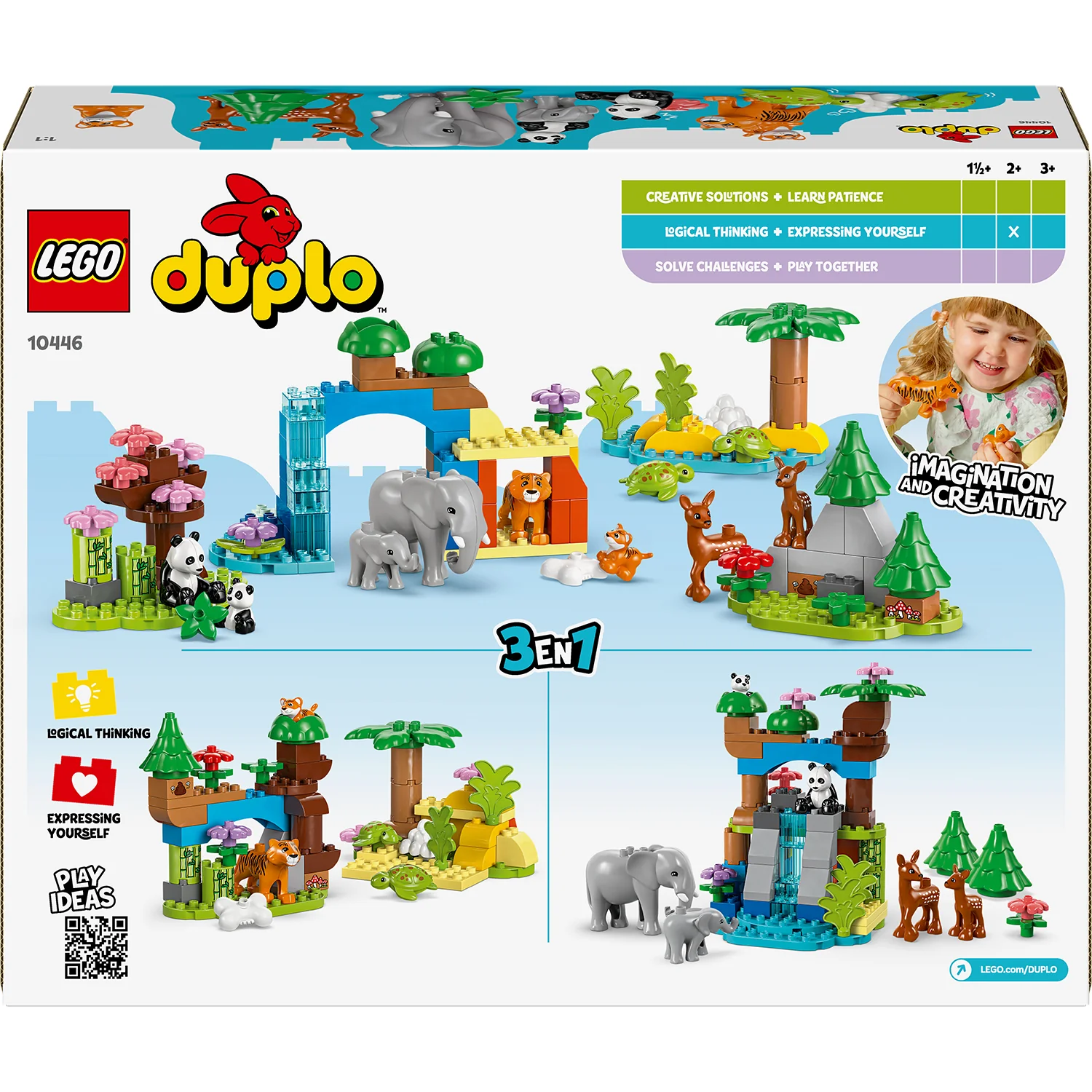 LEGO Duplo Town 3 in 1 Wild Animal Families Building Toy 10446 - Image 2