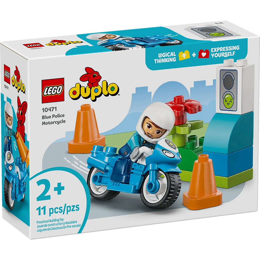 LEGO DUPLO Town Blue Police Motorcycle Playset 10471 - Image 4
