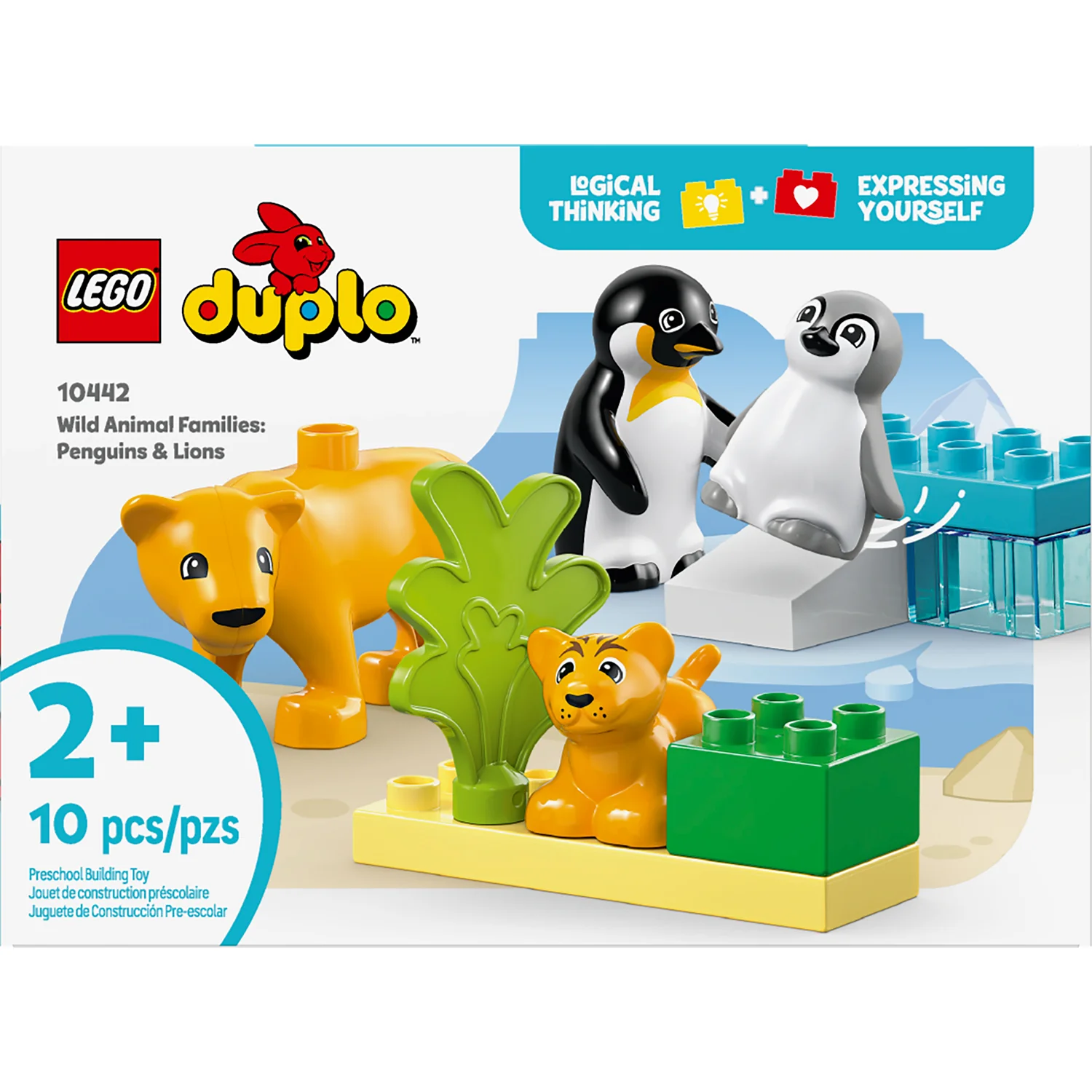LEGO Duplo Town Wild Animal Families Penguins & Lions Building Toy 10442