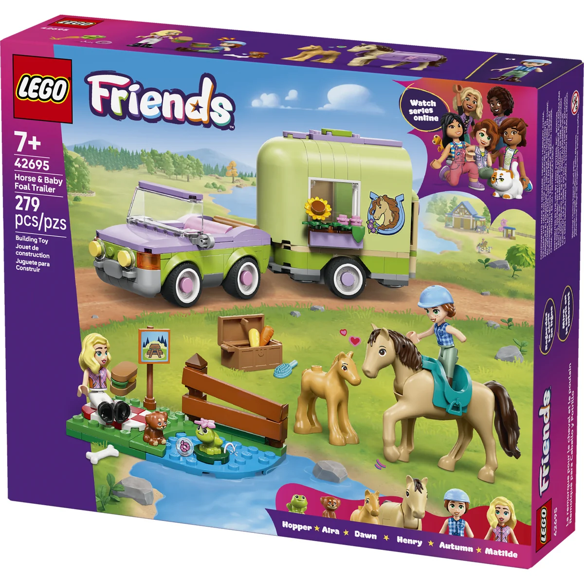 LEGO Friends Horse & Baby Foal Trailer Toy Set 42695 - Image 3