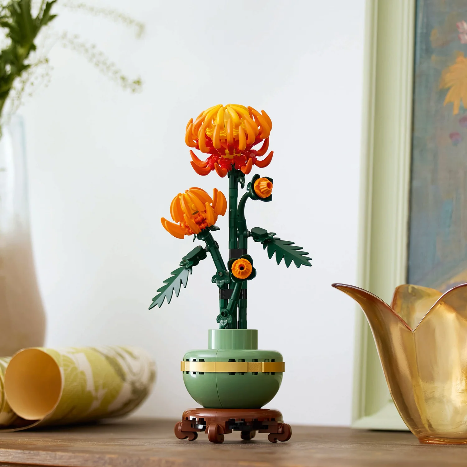 LEGO Icons Chrysanthemum Flower Decor Building Set 10368 - Image 4
