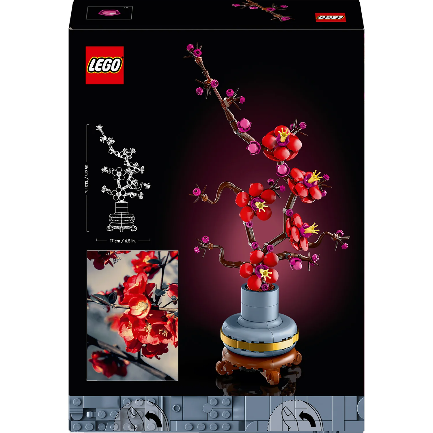 LEGO Icons Plum Blossom Flower Decor Display Set 10369 - Image 2