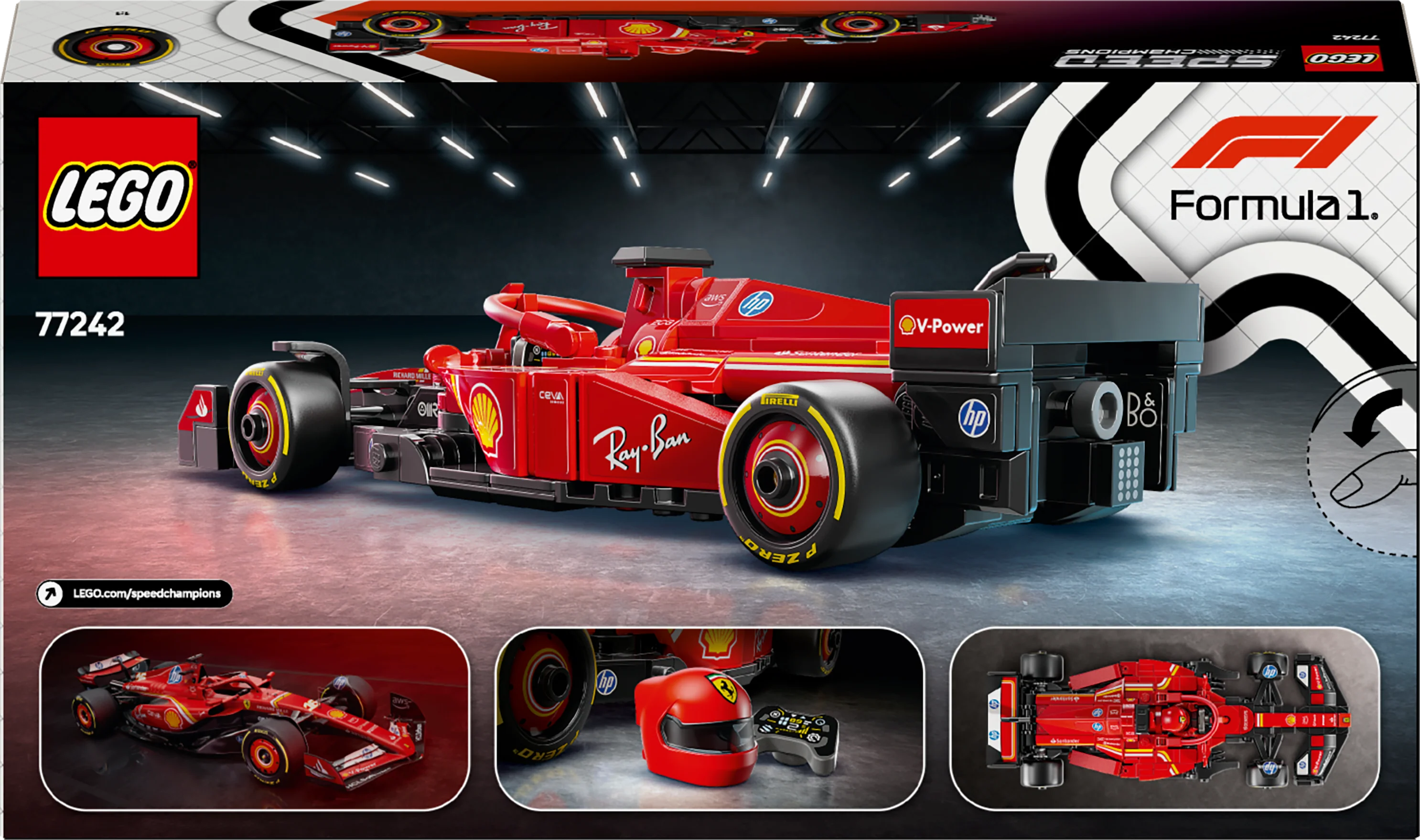 LEGO Speed Champions Ferrari SF-24 F1 Race Car Building Set and Toy Driver 77242 - Image 2