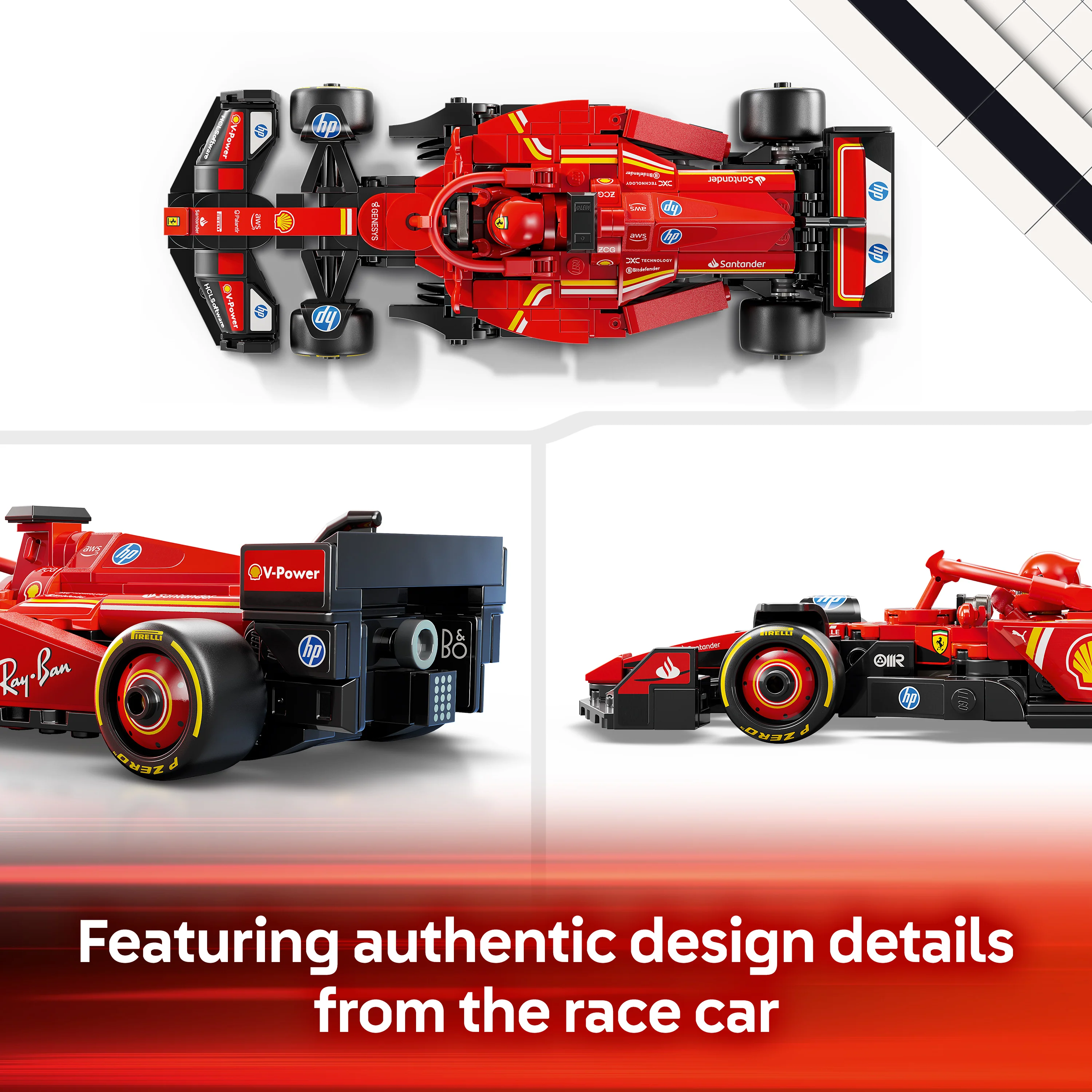 LEGO Speed Champions Ferrari SF-24 F1 Race Car Building Set and Toy Driver 77242 - Image 4