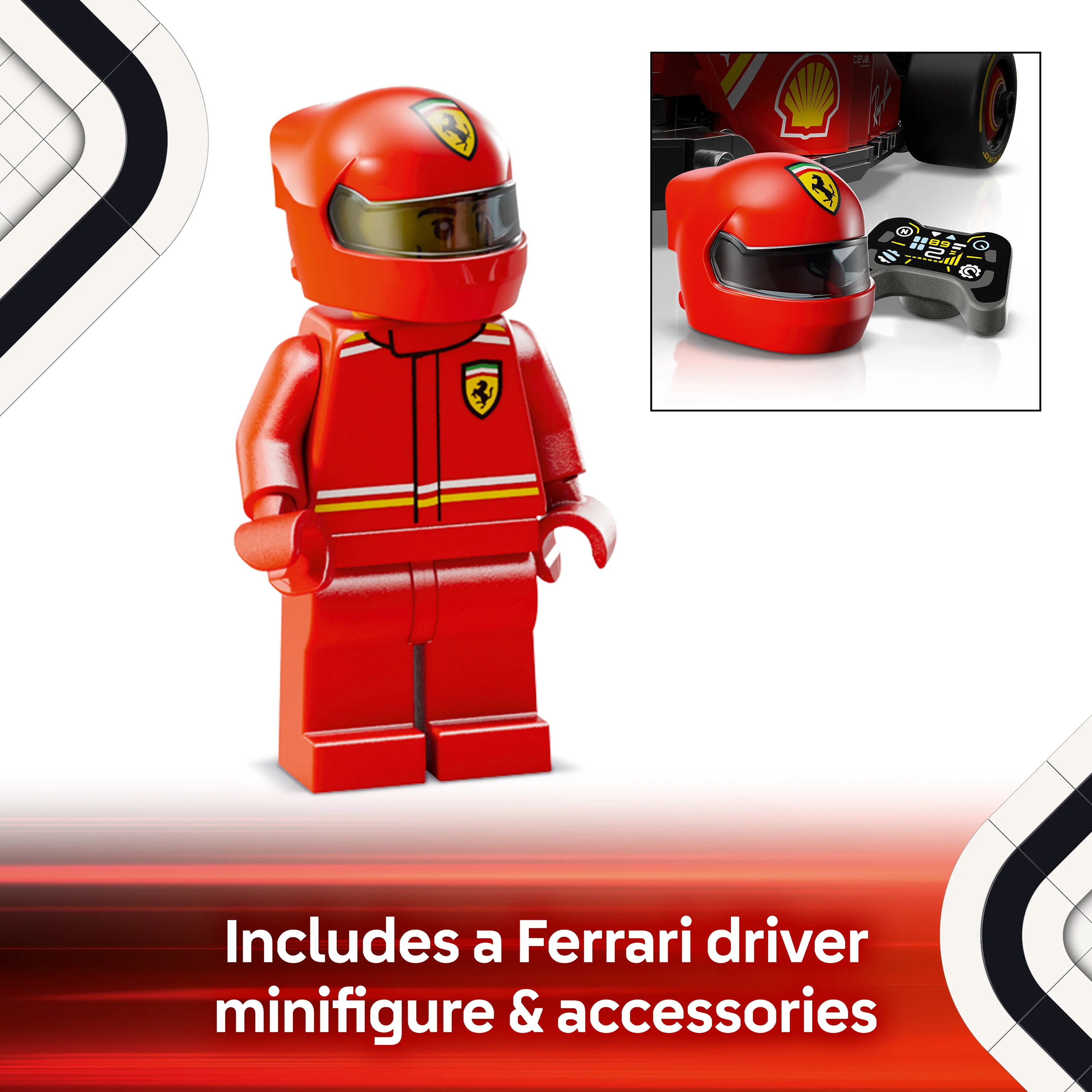 LEGO Speed Champions Ferrari SF-24 F1 Race Car Building Set and Toy Driver 77242 - Image 7