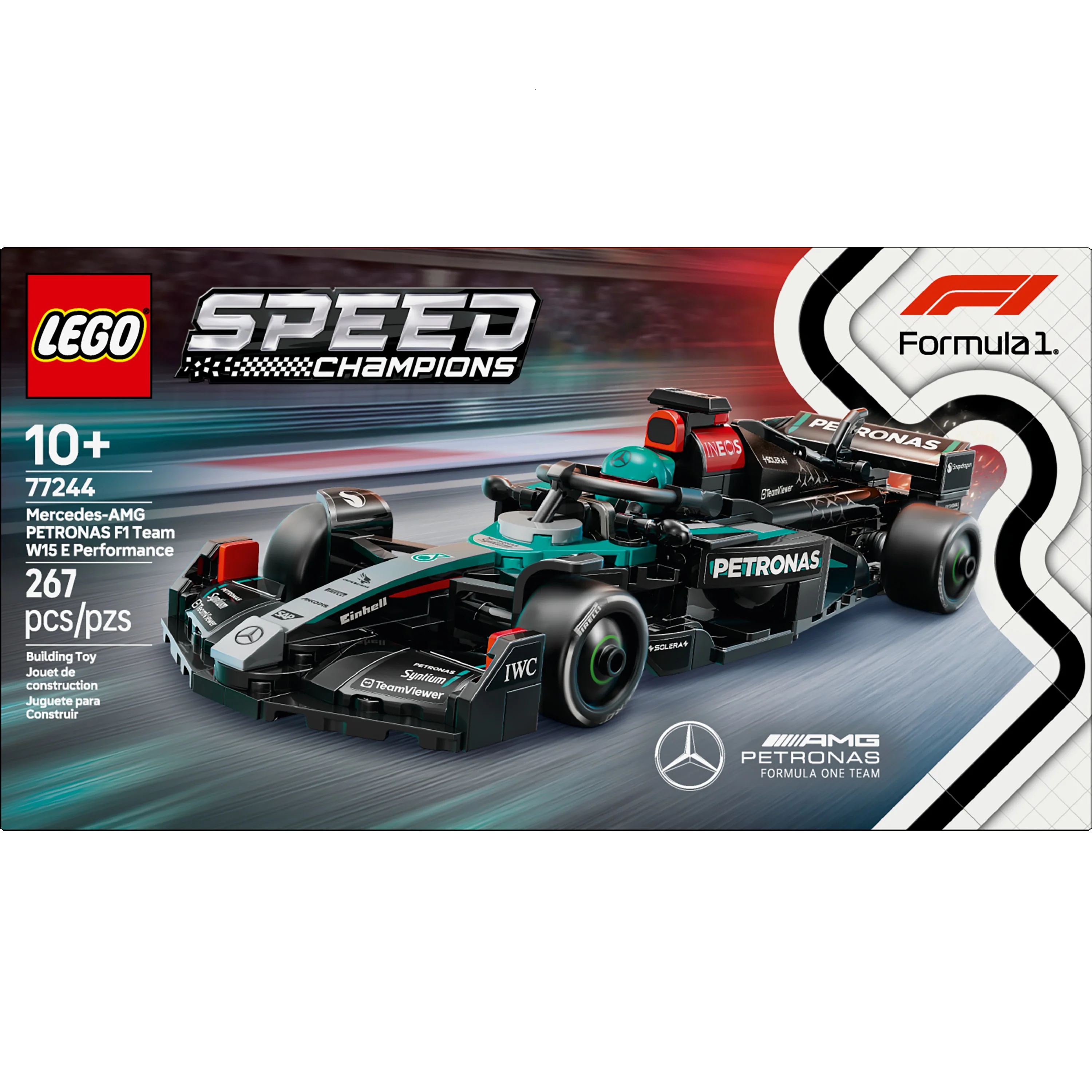 LEGO Speed Champions Mercedes-AMG F1 W15 Race Car Building Toy 77244