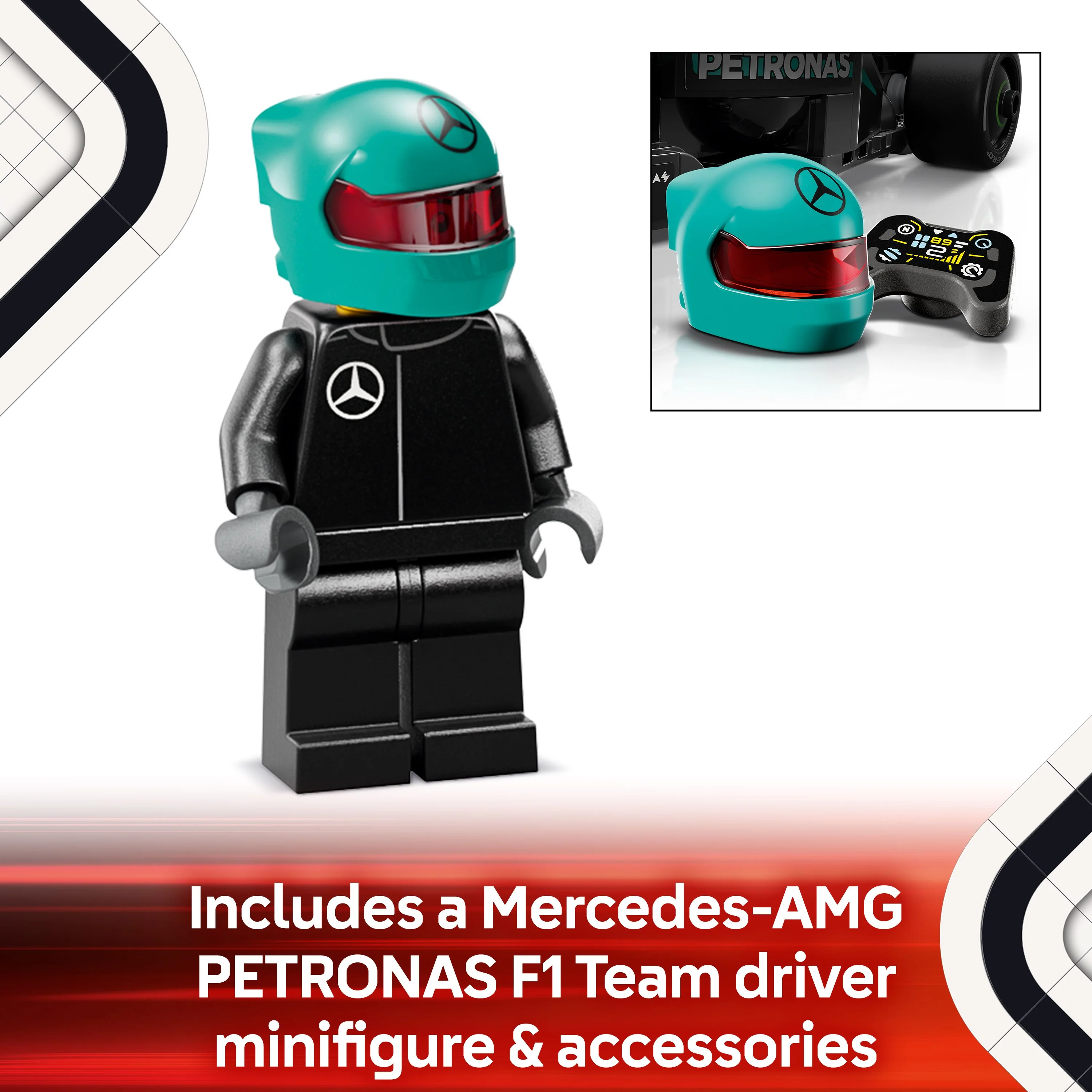 LEGO Speed Champions Mercedes-AMG F1 W15 Race Car Building Toy 77244 - Image 4