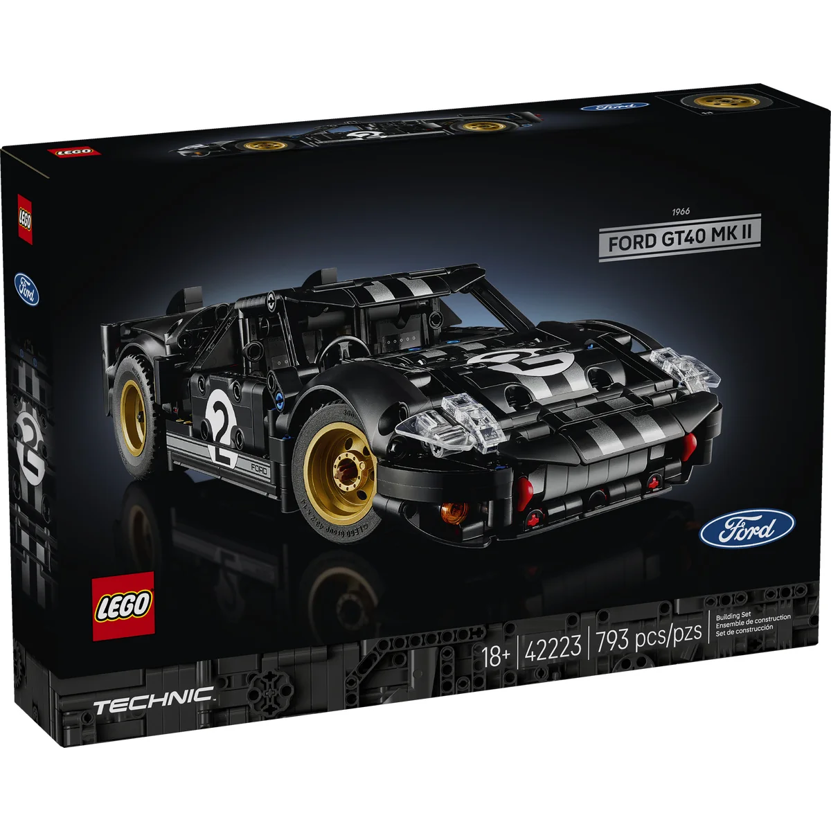 LEGO Technic 1966 Ford GT40 MKII Race Car for Adults 42223 - Image 2