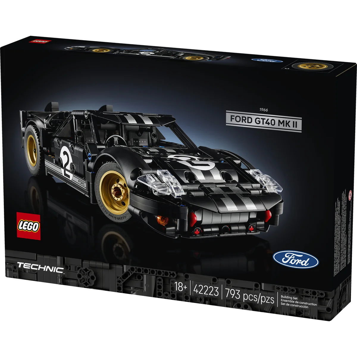 LEGO Technic 1966 Ford GT40 MKII Race Car for Adults 42223 - Image 3