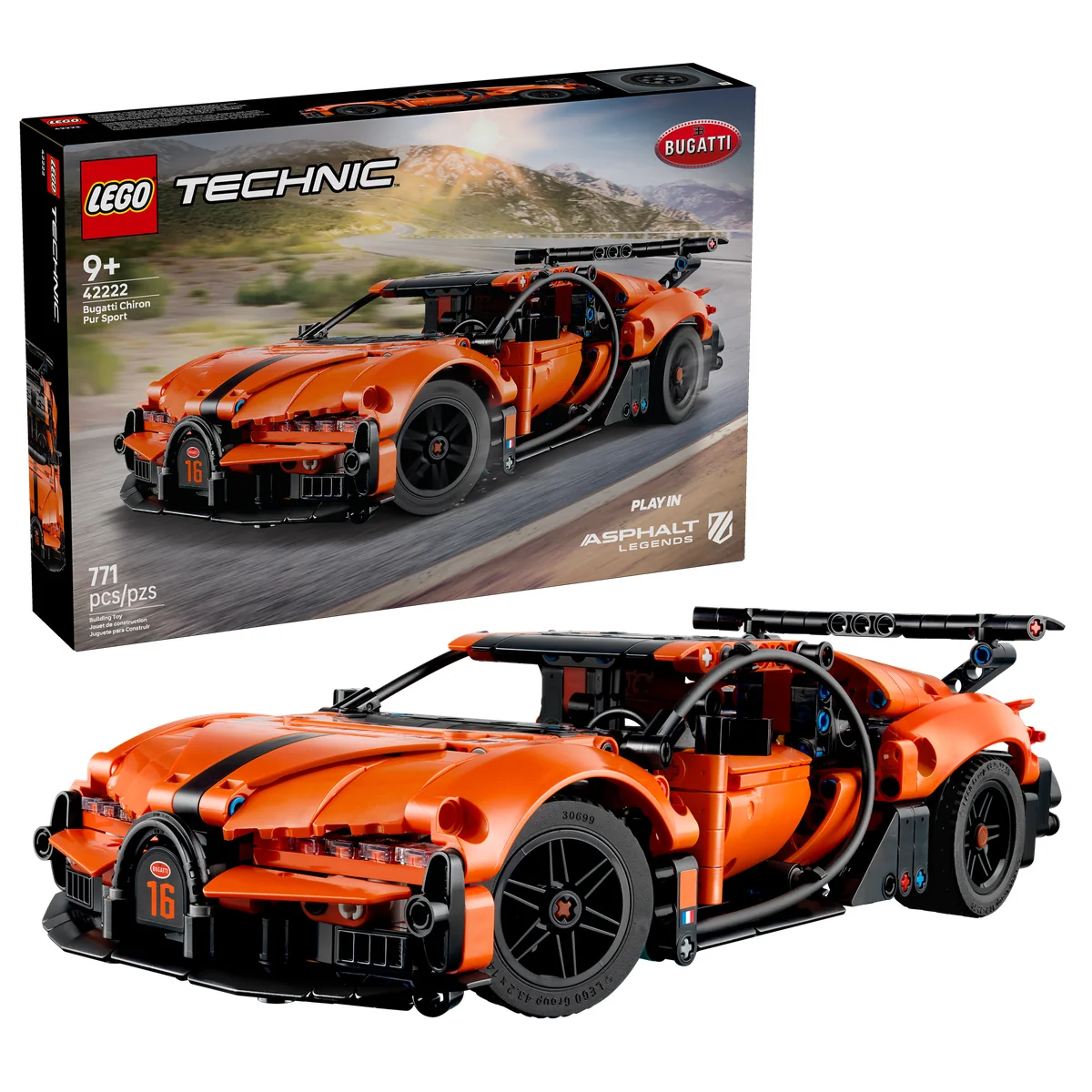 LEGO Technic Bugatti Chiron Pur Sport Hypercar 42222 - Image 4