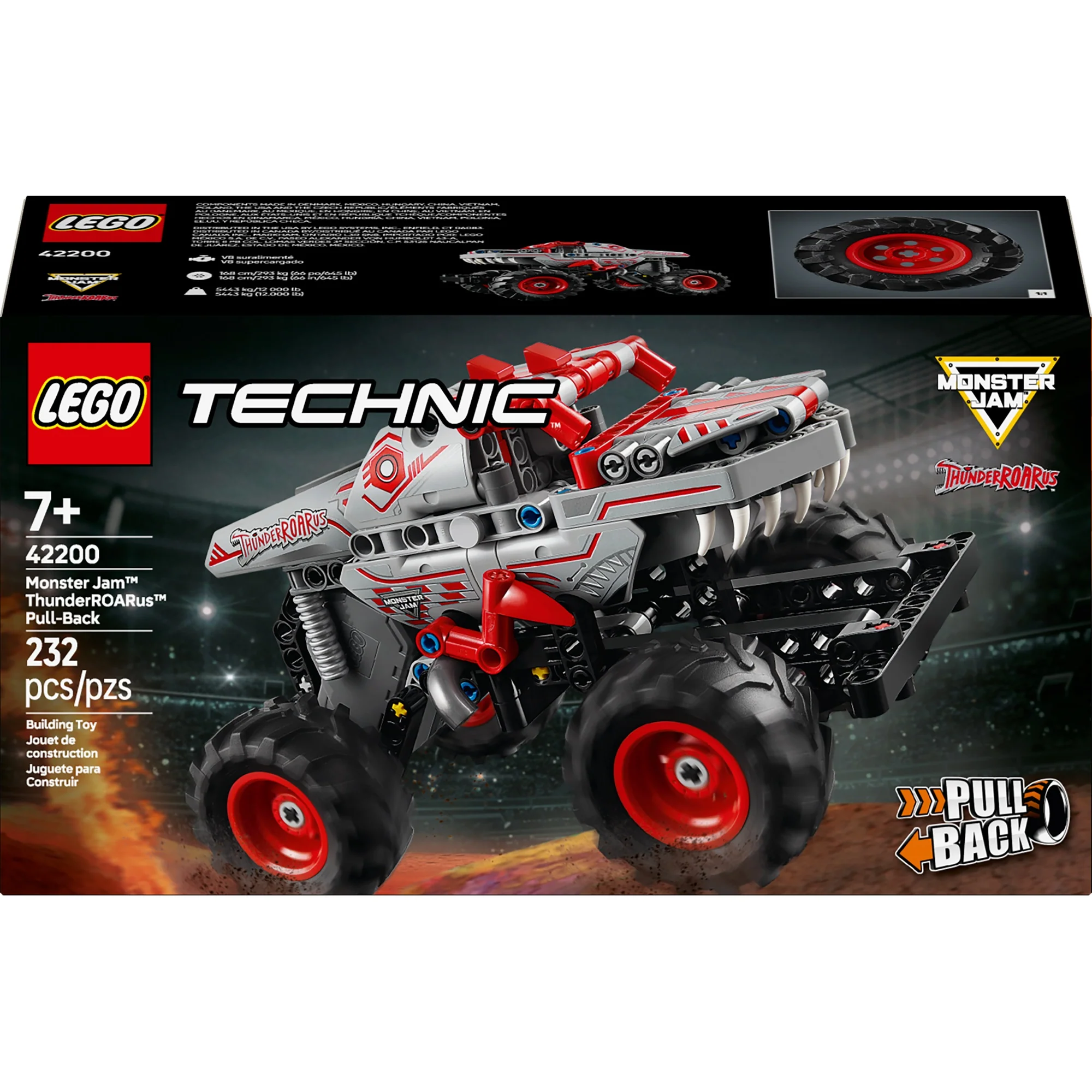 LEGO Technic Monster Jam ThunderROARus Pull-Back Truck 42200