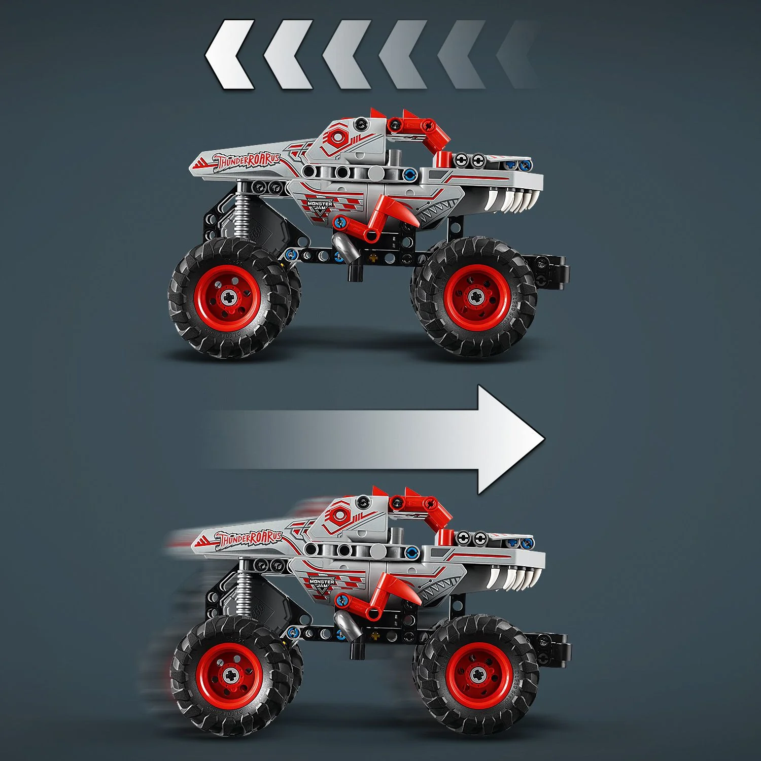 LEGO Technic Monster Jam ThunderROARus Pull-Back Truck 42200 - Image 4