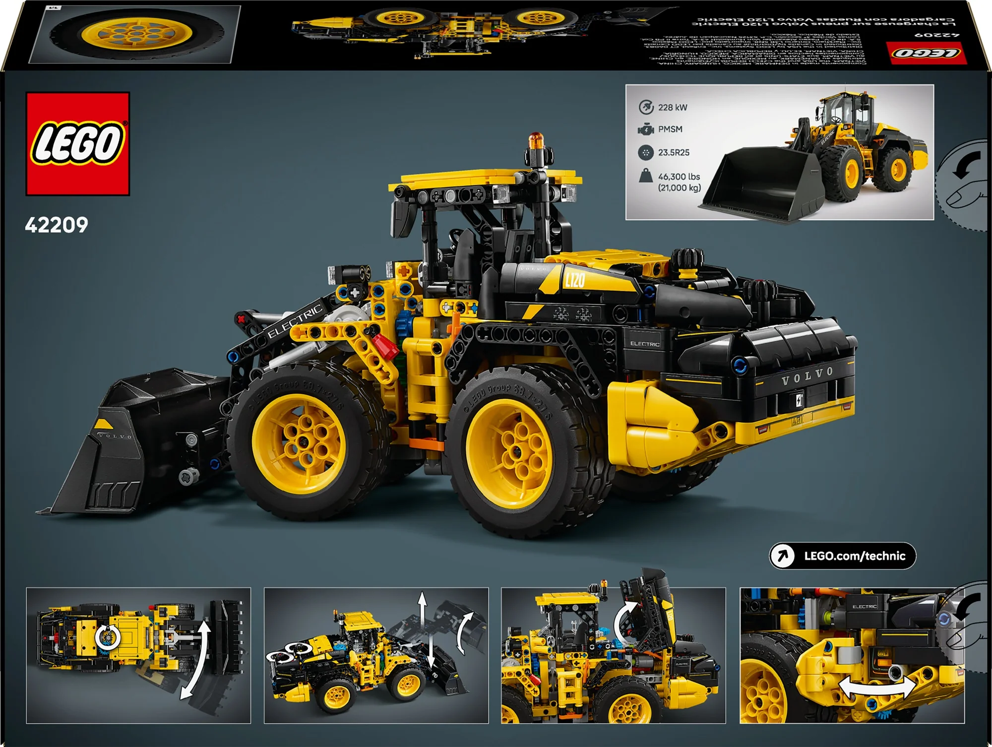 LEGO Technic Volvo L120 Electric Wheel Loader Construction Toy 42209 - Image 2