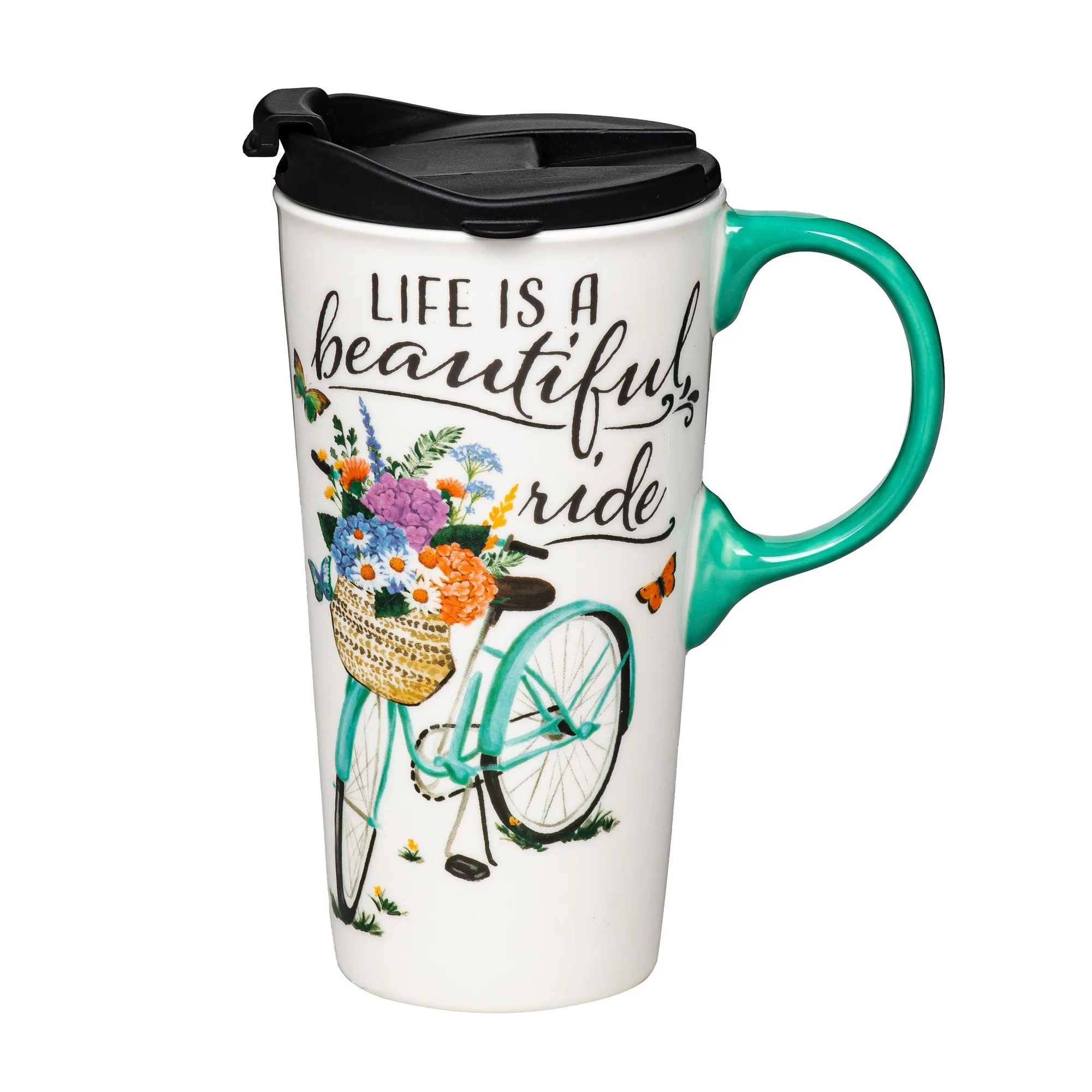 Life is a Beautiful Ride 17 oz Ceramic Travel Cup 3CTC01044