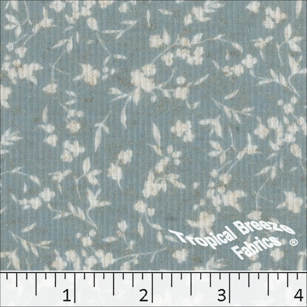 Linen Rib Knit Tiny Floral Print Fabric 573617 - Image 5