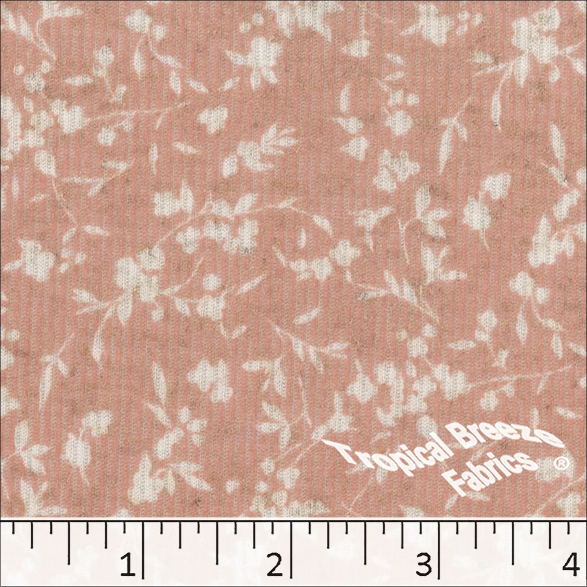 Linen Rib Knit Tiny Floral Print Fabric 573617 - Image 6