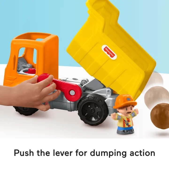 Little People Work Together Dump Truck Toddler Construction Toy HYC12 - Image 3