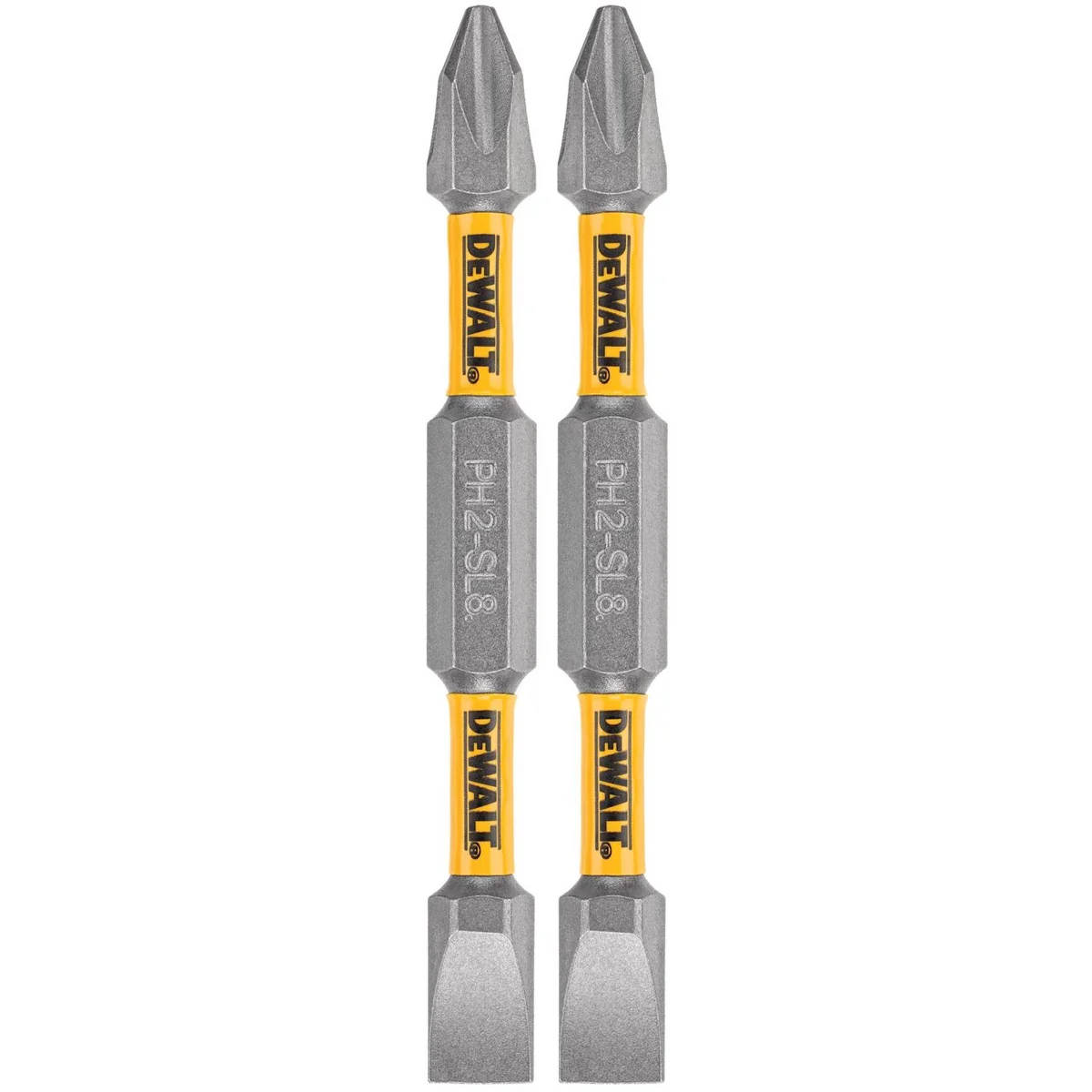 Max Fit Phillips/Slotted 2-3/4 in. L PH2/SL8 Double-Ended Screwdriver Bit Steel 2 Pc - Image 2