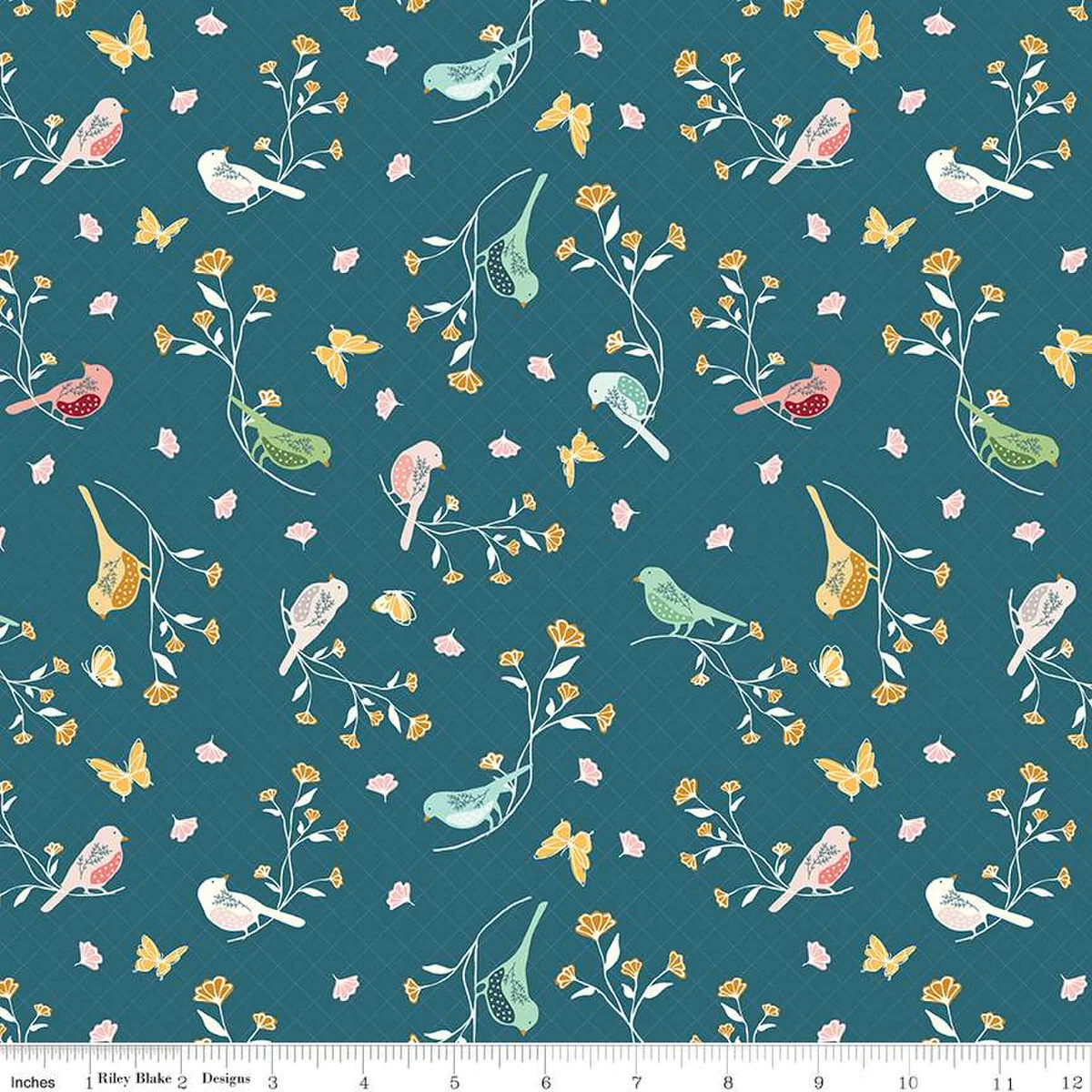 Melody Collection Birds Cotton Fabric C15141 - Image 2
