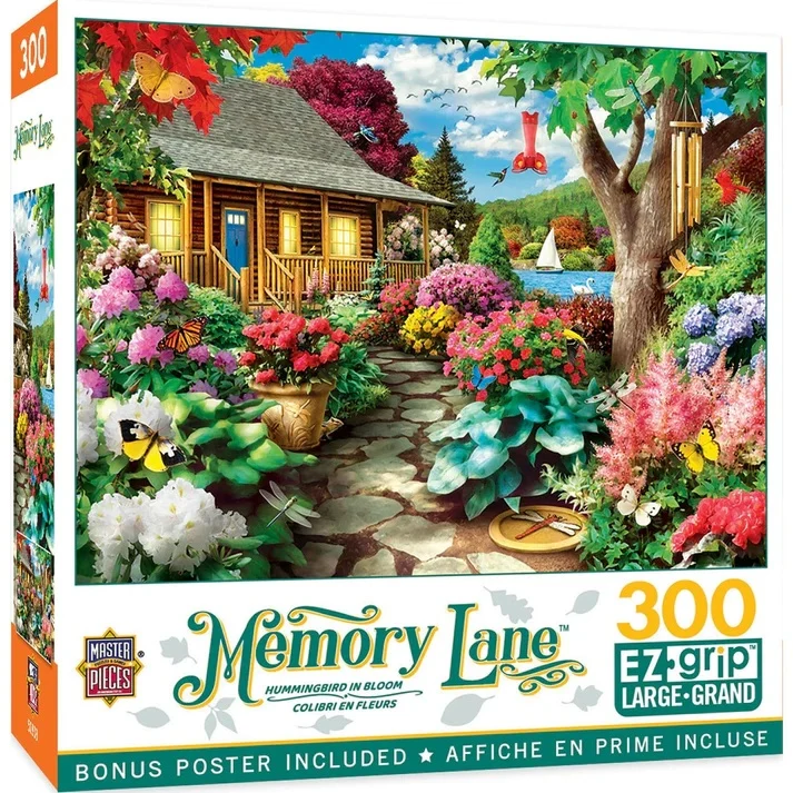 Memory Lane - Hummingbird in Bloom 300 Piece EZ Grip Jigsaw Puzzle 32531