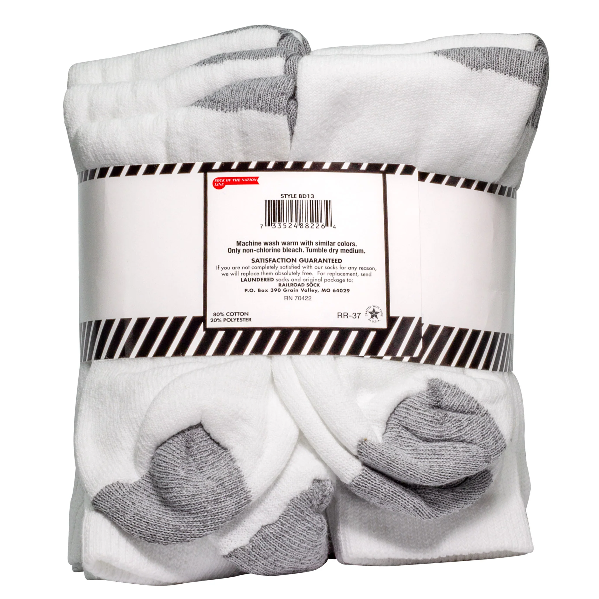 Men's Baker's Dozen Crew Socks BD13 Pack of 13 Pairs - Image 2