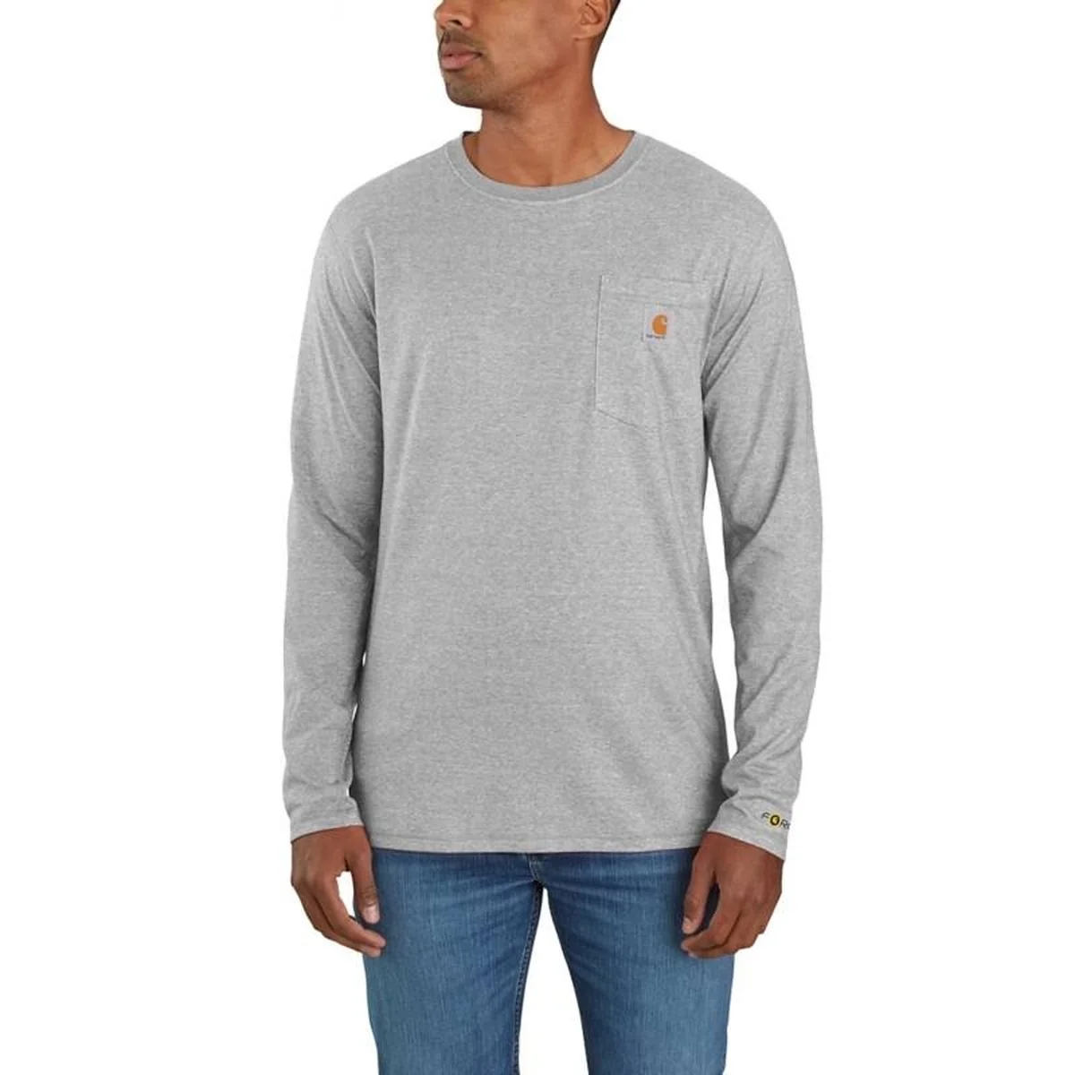 Men's Big and Tall Carhartt Force Relaxed Fit Midweight Pocket Long Sleeve T-Shirt 106656