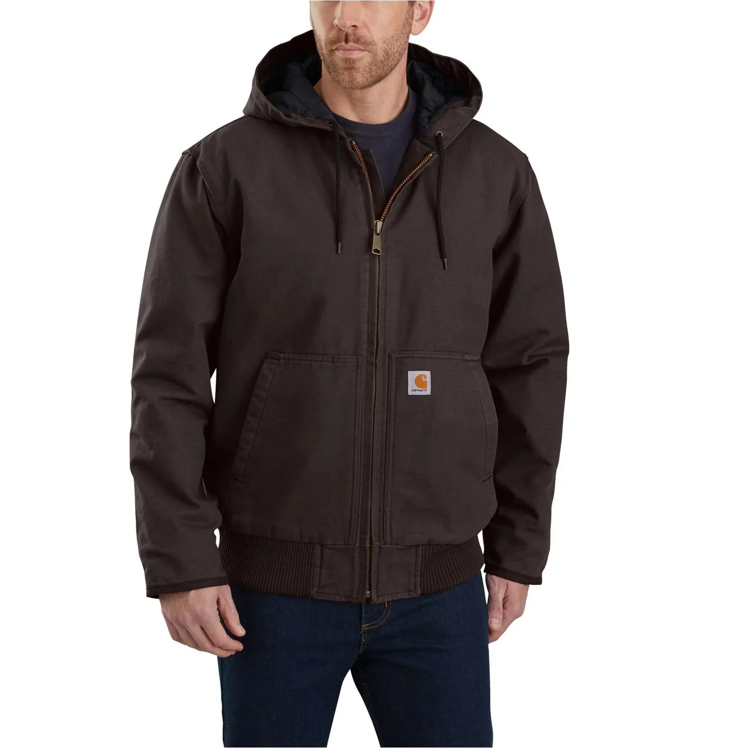 Men's Big and Tall Washed Duck Insulated Work Jacket 104050 - Image 3