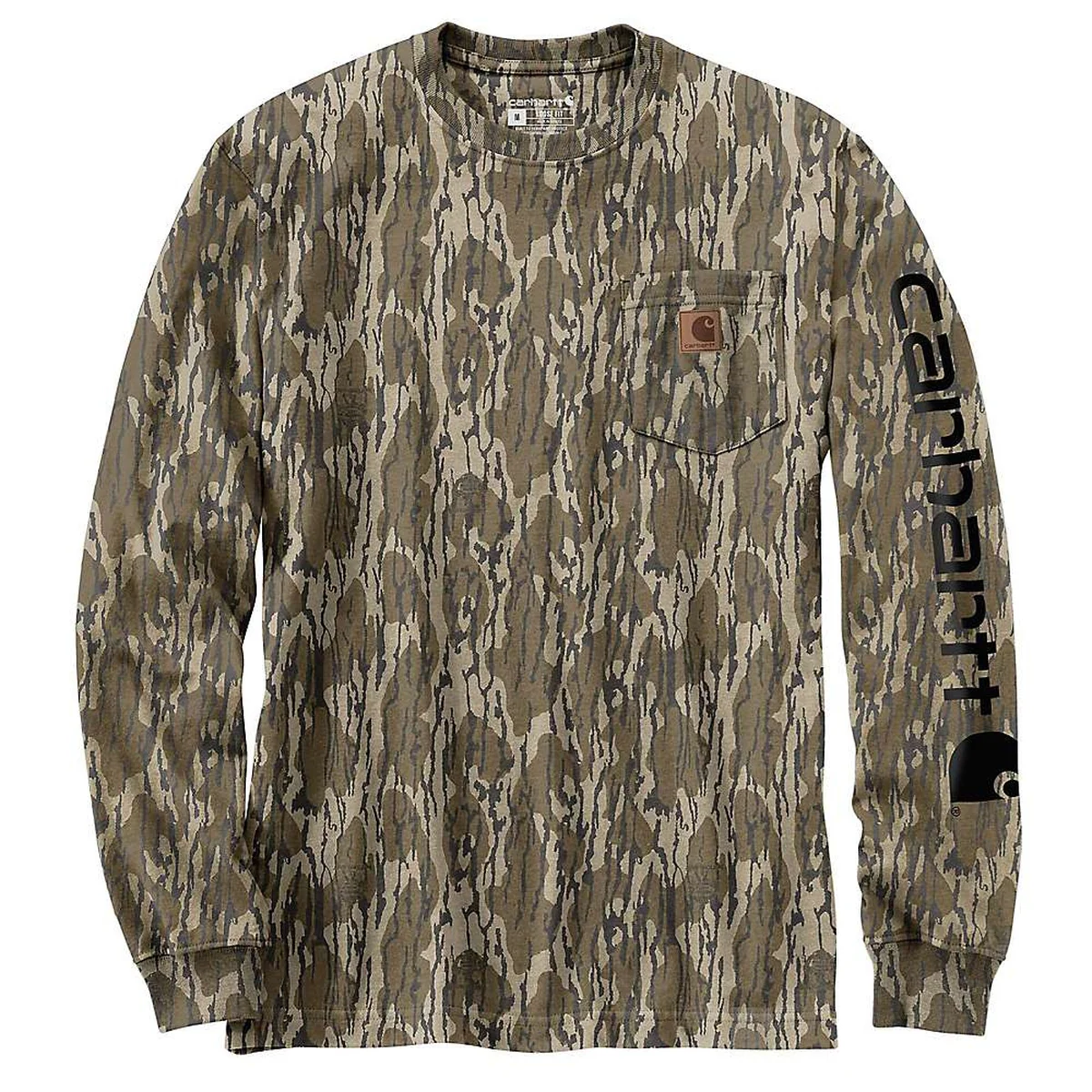Men's Cotton Dearborn Loose Long-Sleeve Camo T-Shirt 105483