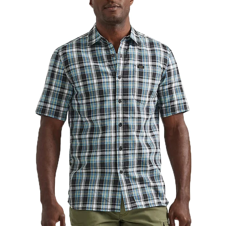 Men's Extreme Motion Short-Sleeve Plaid Button-Down Shirt 11234745 - Image 2