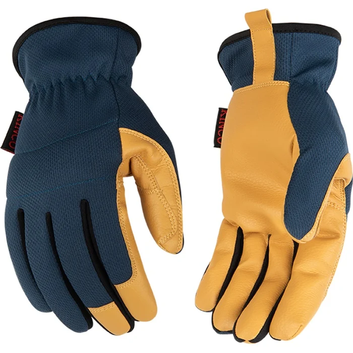 Men's KincoPro Breathable Light-Duty Blue Synthetic Gloves 2019B - Image 2