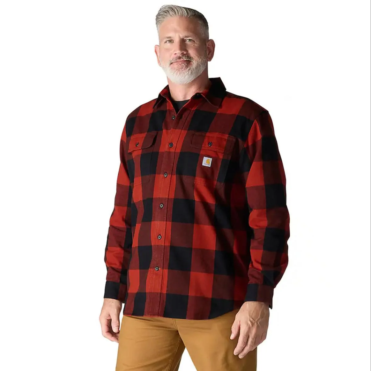 Men's Loose Fit Heavyweight Flannel Shirt 107013 - Image 2