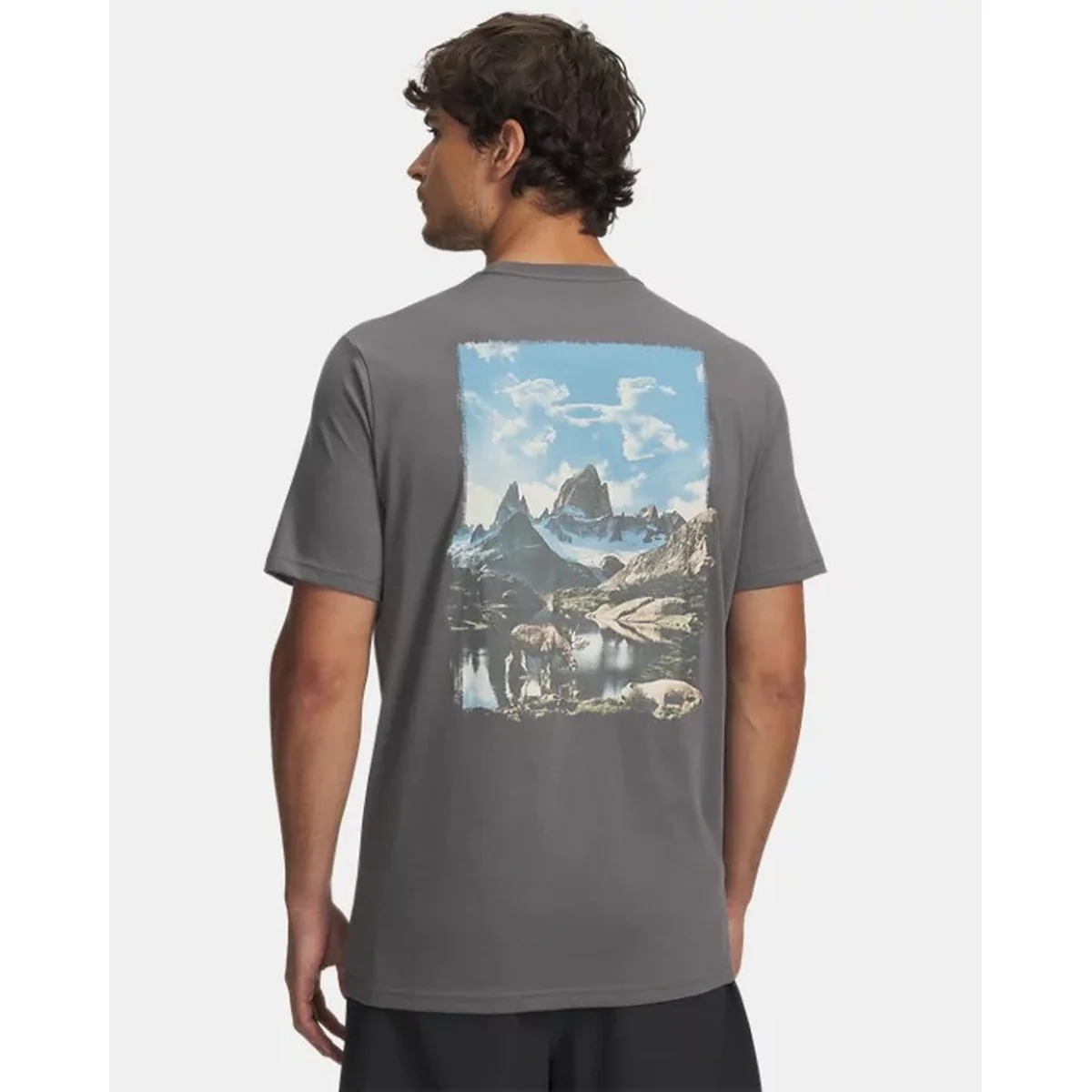 Men's Mountain Short Sleeve Performance T-Shirt - Green - Image 2
