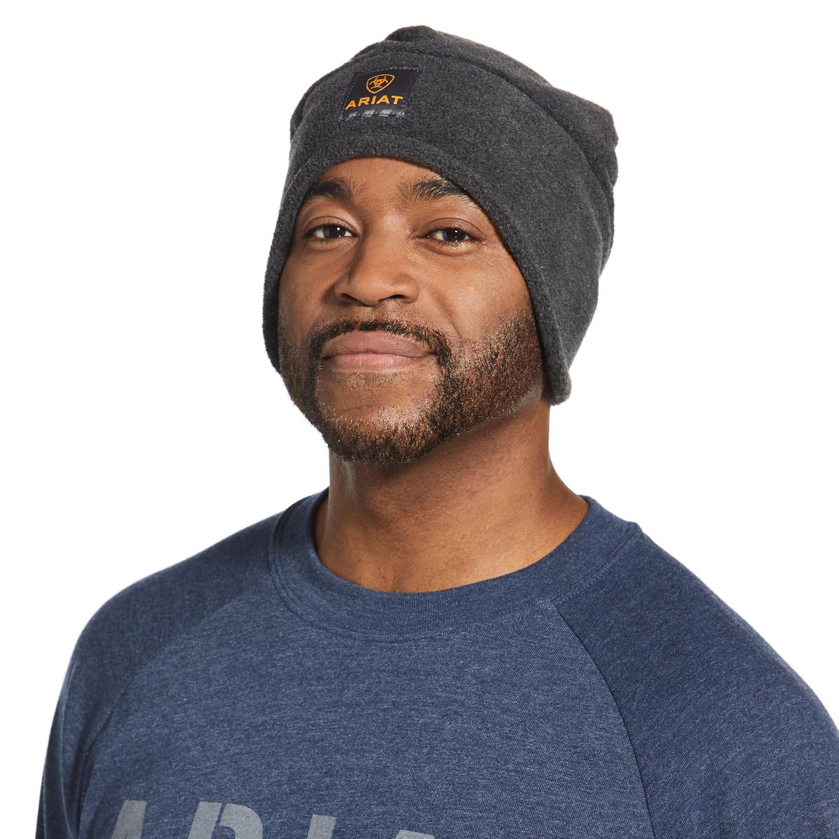 Men's Rebar Charcoal 2-in-1 Beanie Work Cap 10032997 - Image 3